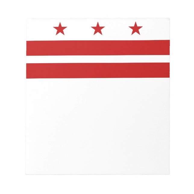 Bloco de notas com bandeira de Washington DC (Frente)