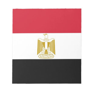 Bloco de notas com bandeira do Egito