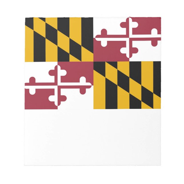Bloco de notas com bandeira do Estado de Maryland (Frente)