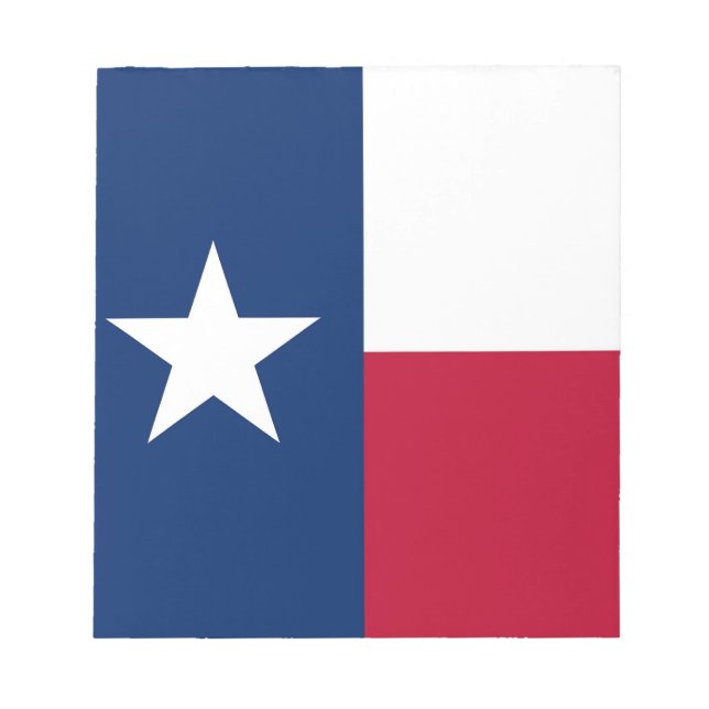 Bloco de notas com bandeira do Estado do Texas (Frente)