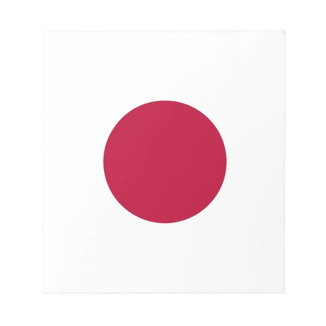 Bloco de notas com bandeira do Japão (Frente)