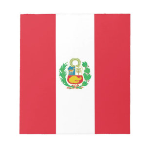 Bloco de notas com bandeira do Peru