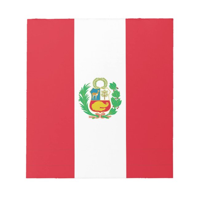 Bloco de notas com bandeira do Peru (Frente)