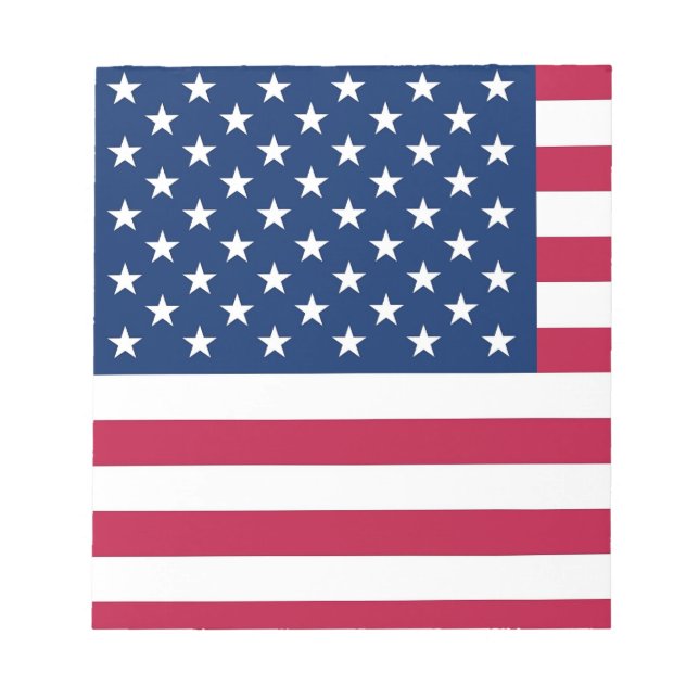 Bloco de notas com bandeira dos Estados Unidos da  (Frente)