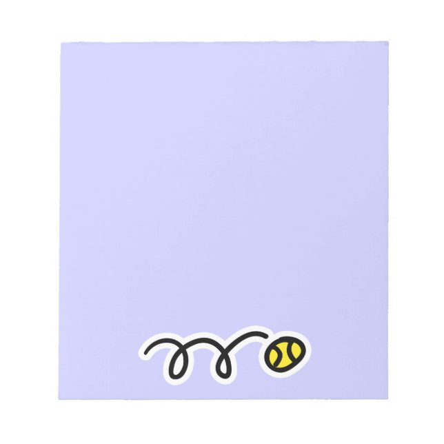 Bloco de notas com design bonito da bola de tênis (Frente)