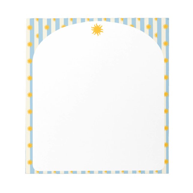 Bloco de Notas com Faixa Creme Azul e Borda em Exp (Frente)