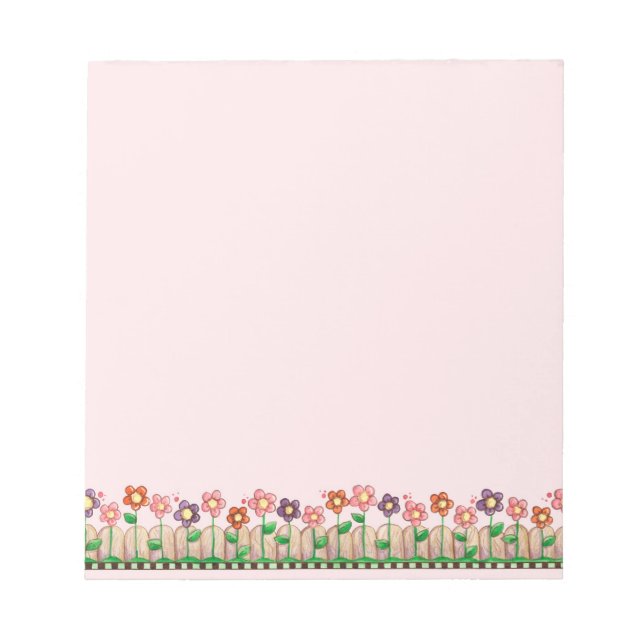 Bloco de Notas com Flores - Caderno (Frente)