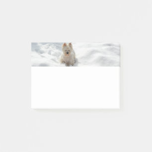 Bloco de Notas com Foto do Cão Westie Snow White