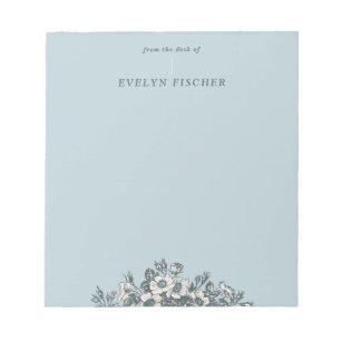 Bloco de Notas com Ilustração Floral Gravada - Tur