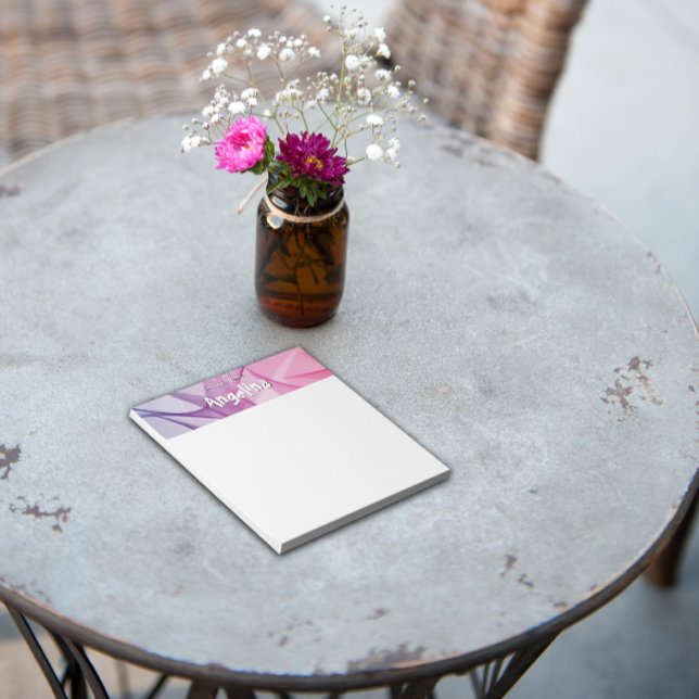 Bloco de notas com letra de abertura roxa da Water (Criador carregado)