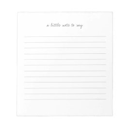 Bloco de Notas com Linha de Rascunho de uma Pequen