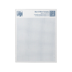 Bloco de Notas com Logo QR-code Azul Grade Calcpad