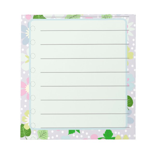 Bloco de Notas com Padrão Pastel (Frente)
