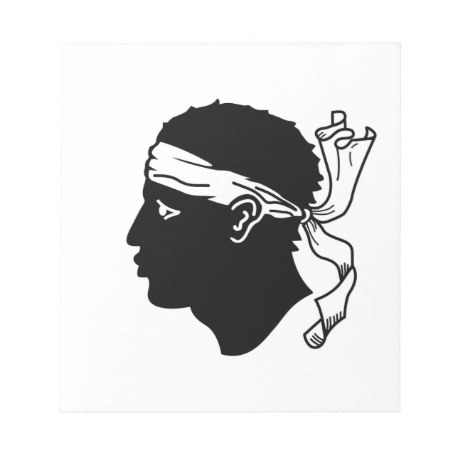 Bloco de notas com pavilhão da Córsega (Frente)