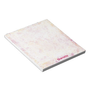 Bloco de Notas com respingos e gotas de aquarela