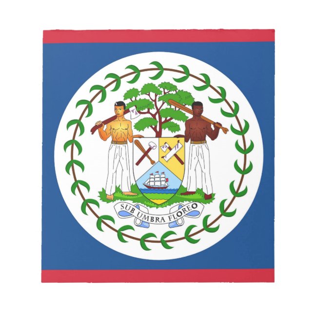 Bloco de notas com sinalizador de Belize (Frente)