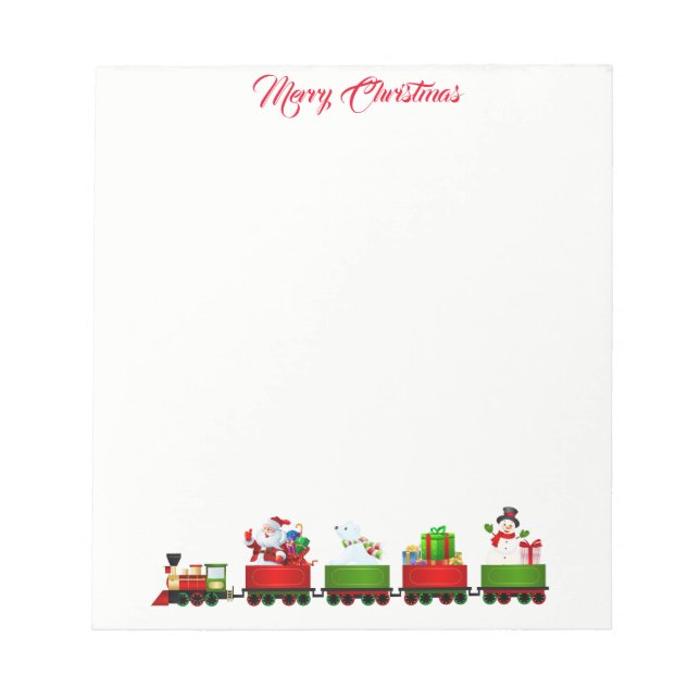 Bloco De Notas Comboio Notepad de Natal (Frente)
