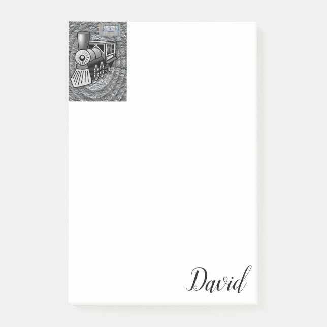 Bloco De Notas Comboio Vintage com Notas postadas (Frente)