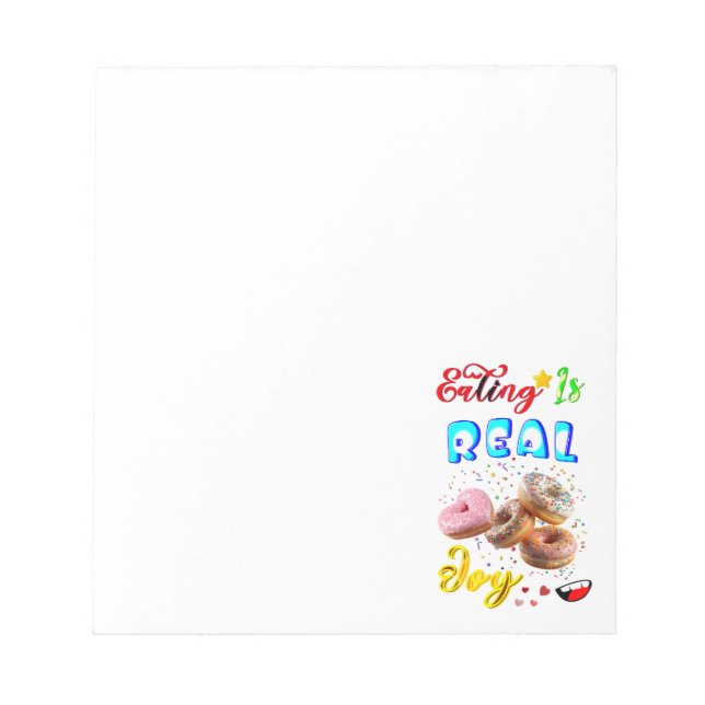 Bloco De Notas Comer Papelaria É Uma Alegria Real (Frente)