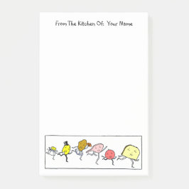 Bloco De Notas Comida de Vintage - Posto personalizado