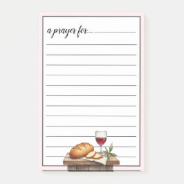 Bloco De Notas Communion Bread and Wine War Room Prayer