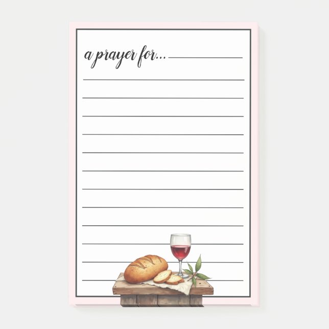 Bloco De Notas Communion Bread and Wine War Room Prayer (Frente)