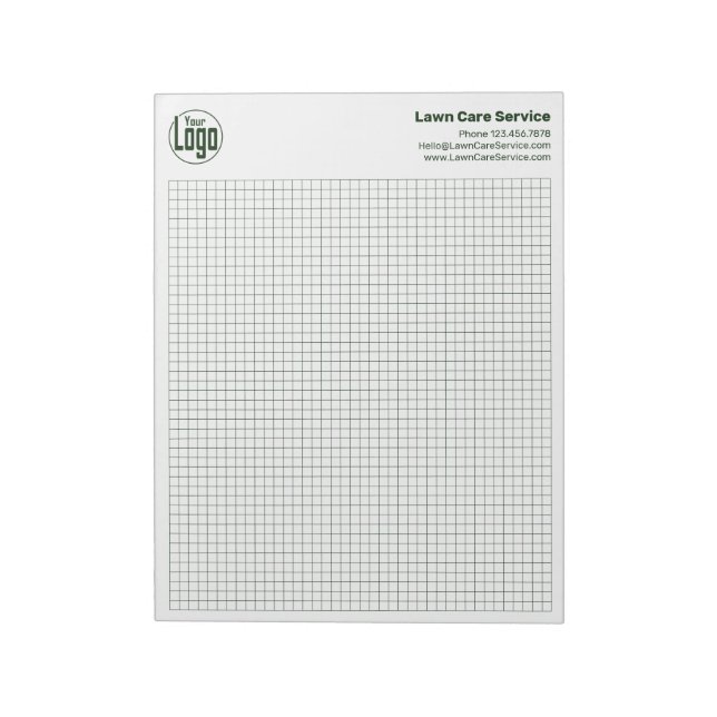 Bloco De Notas Company Logo Green Grid Graph Calcpad (Invertido)