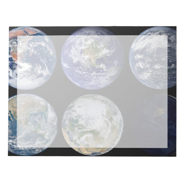 Bloco De Notas Comparação De Imagens De Vistas Icônicas Do Planet (Frente)