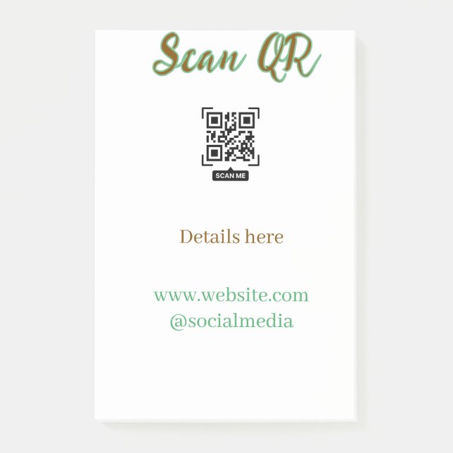 Bloco De Notas Compartilhe sua imagem digitalize código QR adicio (Frente)