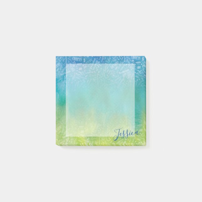 Bloco De Notas Compositores Clássicos Personalizados de Música Ve (Frente)