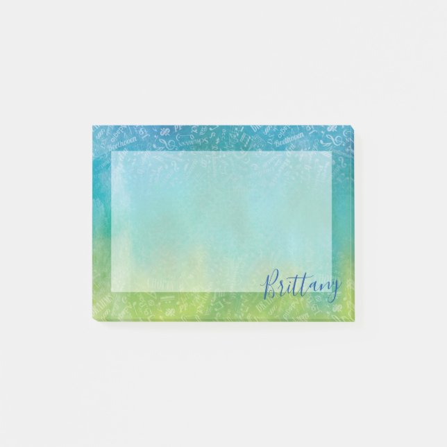 Bloco De Notas Compositores Clássicos Personalizados de Música Ve (Frente)