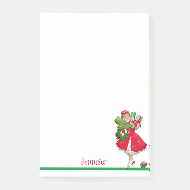 Bloco De Notas Compra de Natal em Alto Salto Adicionar Presente d (Frente)