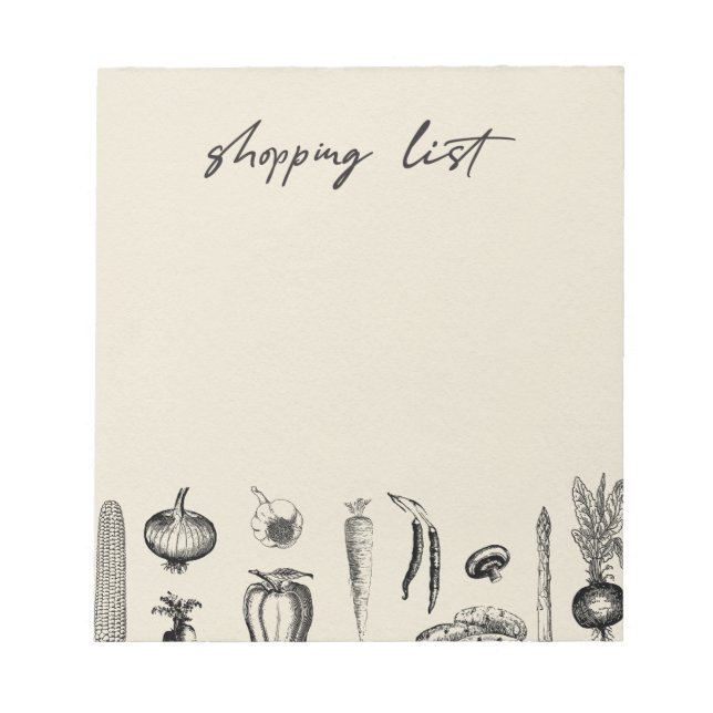 Bloco De Notas Comprando lista (Frente)