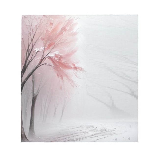 Bloco De Notas Comprimido de Flor Inverno (Frente)