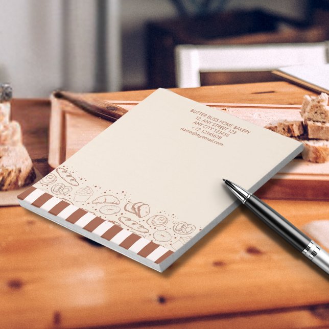 Bloco De Notas Compro Russo Moderno da Padaria Castanha-Castanha (Criador carregado)