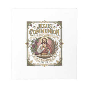 Bloco De Notas Comunhão de Jesus Comunhão de Jesus Fé Cristã Vi