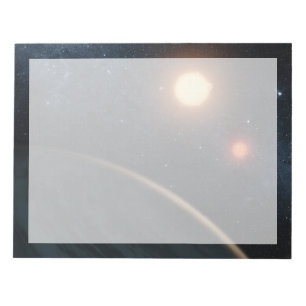 Bloco De Notas Conceito do artista Ilustrando Kepler-16b.