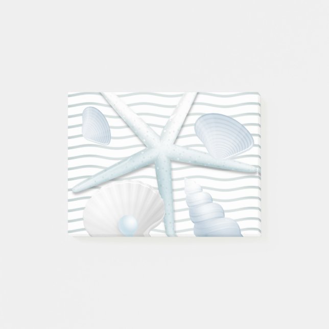 Bloco De Notas Conchas e Pérolas (Frente)