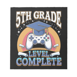 Bloco De Notas Concluído Nível da 5ª Série Graduação Jogos Gamer