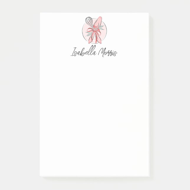 Bloco De Notas Confeitaria Personalizada de Bolos Bonitos (Frente)