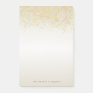 Bloco De Notas Confete Dourado Personalizado Moderno Falso