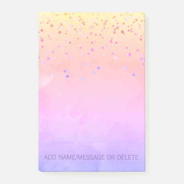 Bloco De Notas Confetes personalizados da folha do falso da (Frente)