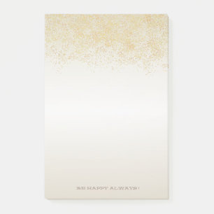 Bloco De Notas Confetti Dourado Moderno Faux - Personalizado