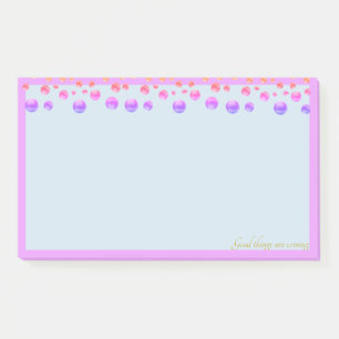 Bloco De Notas Confetti multicolor em azul claro