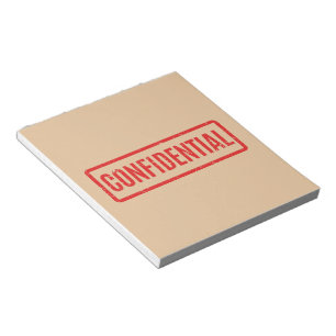 Bloco de notas confidencial gravado