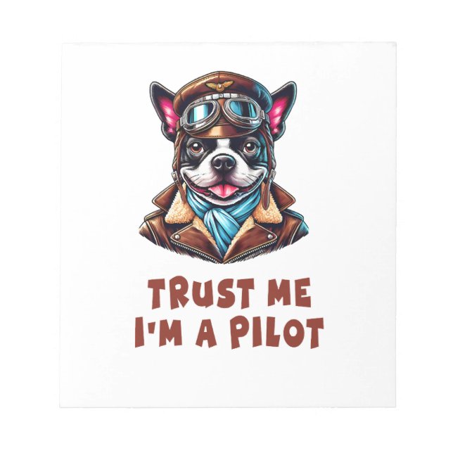 Bloco De Notas Confie em Mim, Sou um Piloto (Frente)