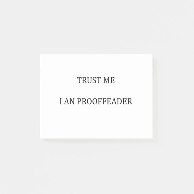 Bloco De Notas Confie em mim, sou um Proofreader (Frente)