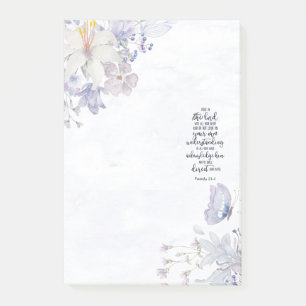 Bloco De Notas Confie no Senhor floral