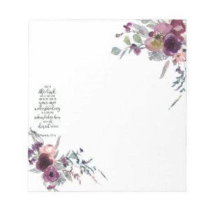Bloco De Notas Confie no Senhor floral