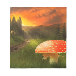 Bloco De Notas Configurando o Sun do outono.